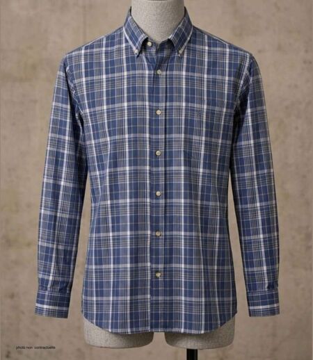 SEDETEX M031 - Chemise à carreaux manches longues pour homme avec coupe confort et repassage facile