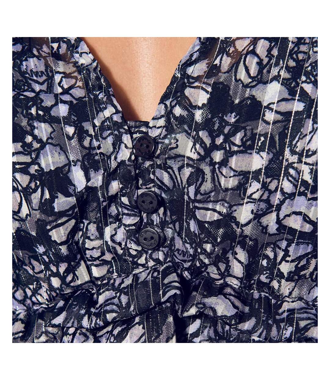 Blouse Bleu à fleurs Femme Kaporal Vian - S-3