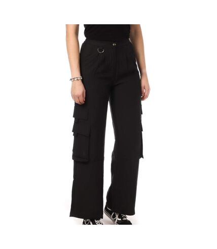 Pantalon Cargo Fluide Noir Femme Monday Premium 9978 - M