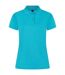 Womens/ladies pique polo shirt turquoise Henbury