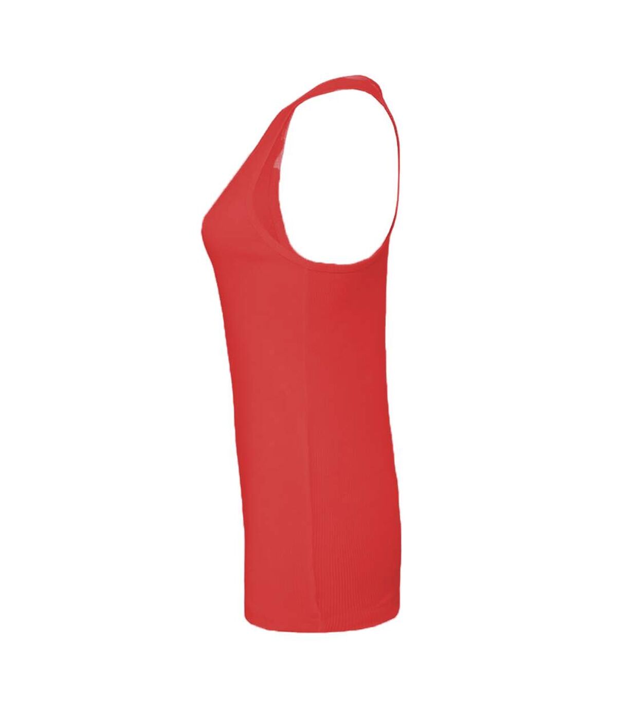 Bella + Canvas Womens/Ladies Racerback Longer Length Tank Vest Top (Red)