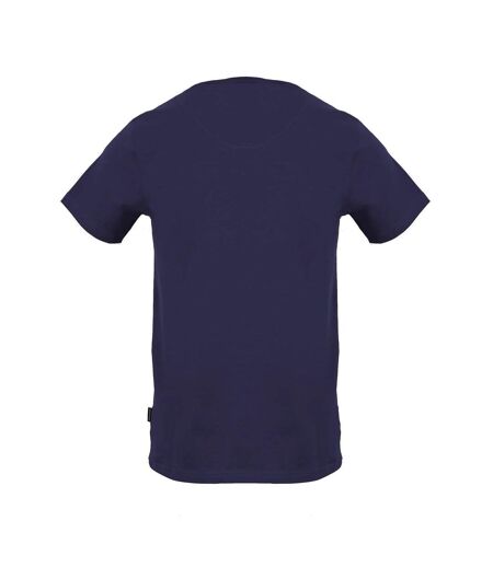 T-shirt Motif/style Logo Sur Poitrine Homme Bleu Marine Aquascutum