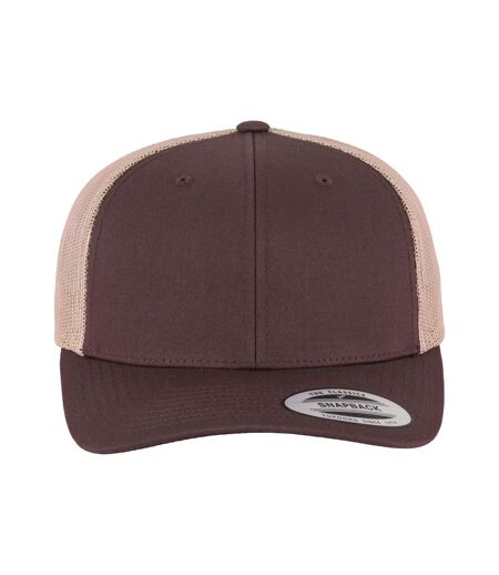 Casquette Trucker Motif/style Rétro Marron Kaki Flexfit