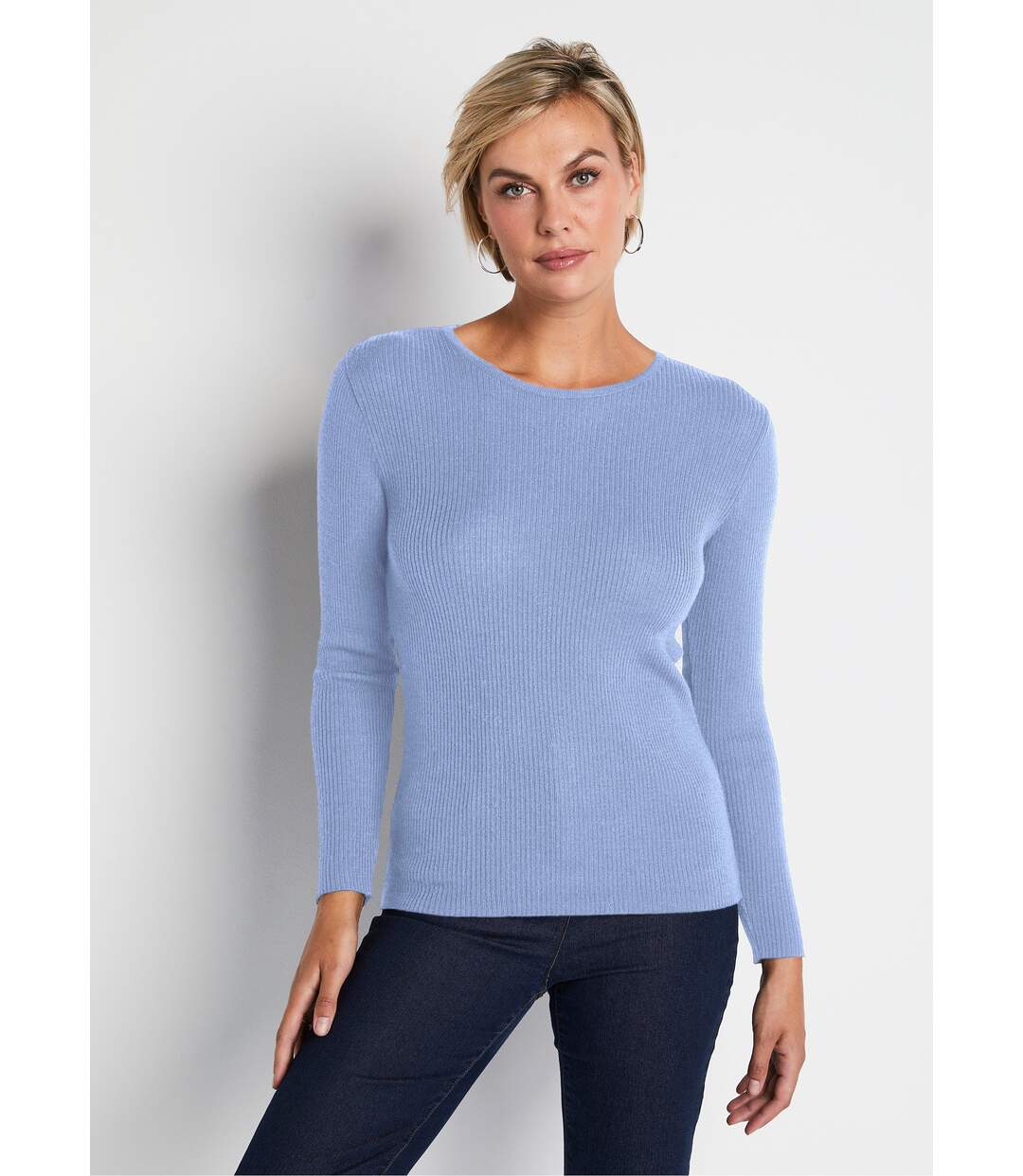 Pull chaud col rond laine mérinos-1