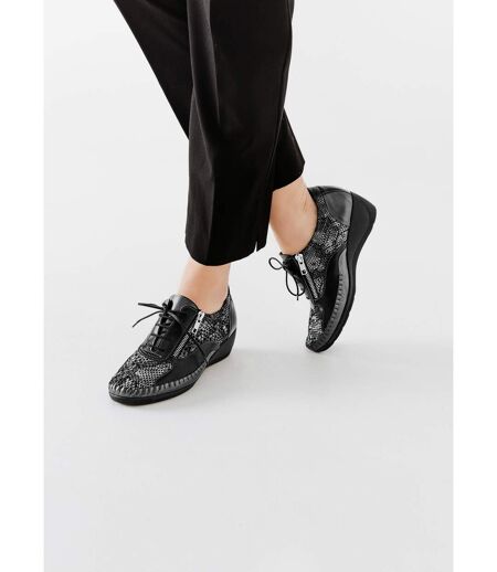 Derbies cuir zippées effet laçage