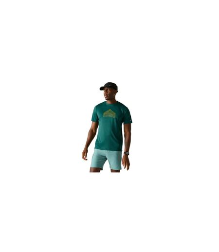 Mens Fingal Topographic T-shirt Mediterranean Green Regatta