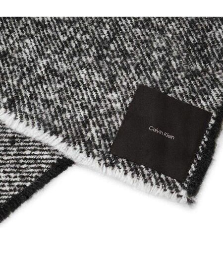 Wool Blend Scarf One Size Black White Calvin Klein
