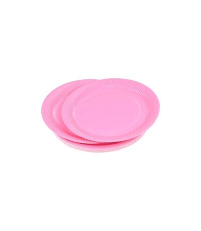 Lot de 20 Assiettes en Carton Vitamine 18cm Rose