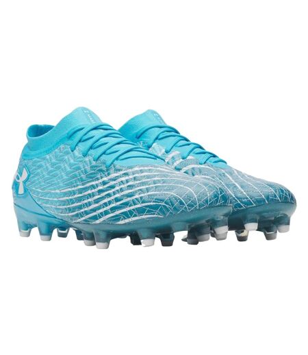 Mens Firm Ground Football Boots Blue White Under Armour