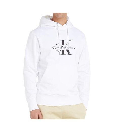 Sweat à capuche Blanc Homme Calvin Klein Jeans Disrupted J30J325429 - XXL