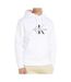 Sweat à capuche Blanc Homme Calvin Klein Jeans Disrupted J30J325429 - L