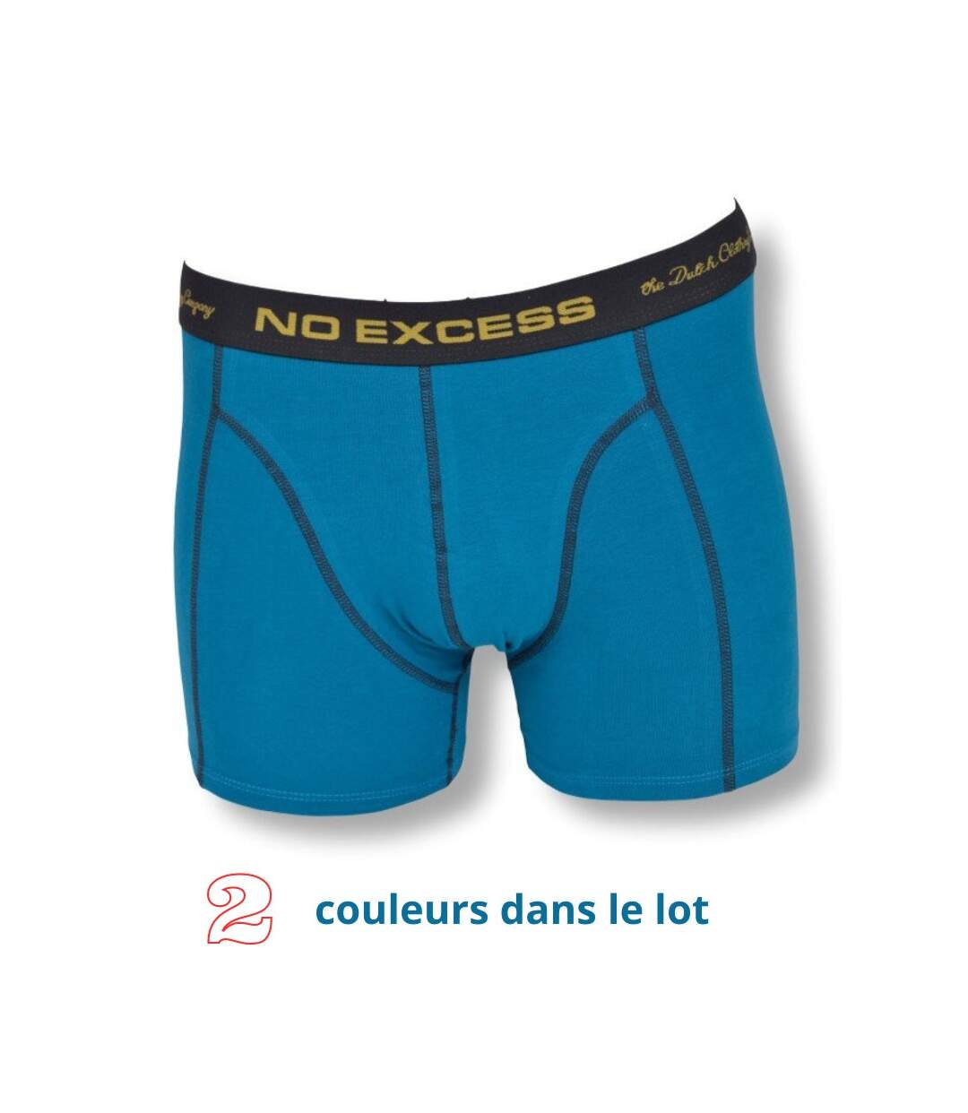 Coffret caleçons homme lot de 2 caleçons - 1 uni et 1 fantaisie