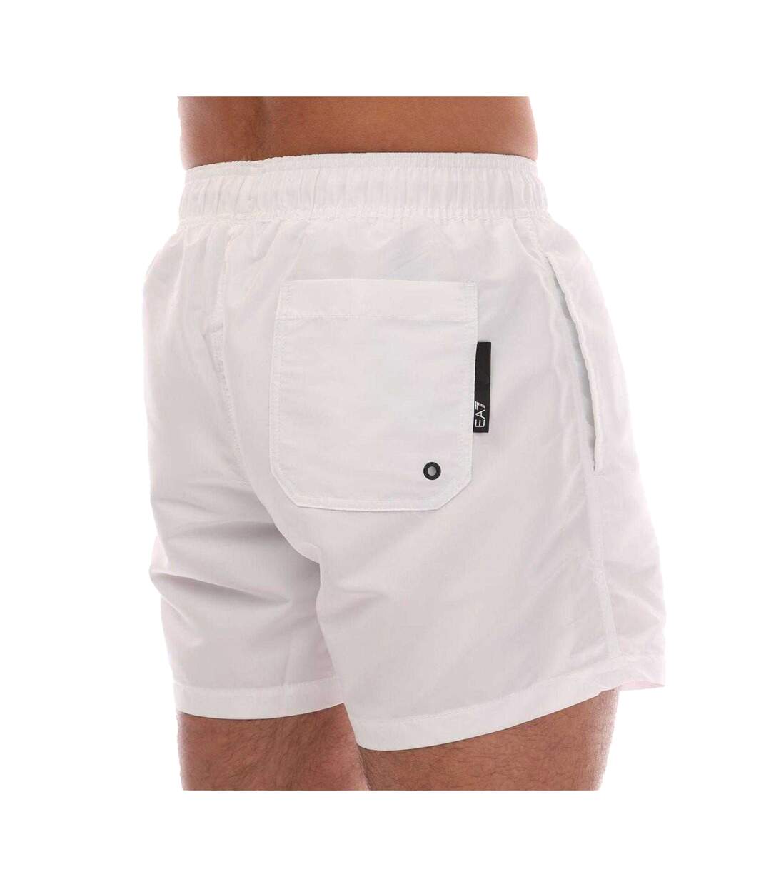 Mens Polyester Swim Shorts White Emporio Armani EA7-3
