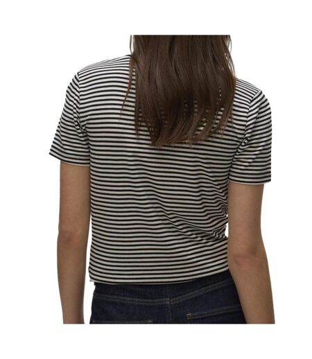 T-shirt rayures noir/blanc femme vero moda pepper - l