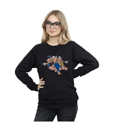 Disney - Sweat THREE LITTLE PIGS JUMP - Femme (Noir) - UTBI13556