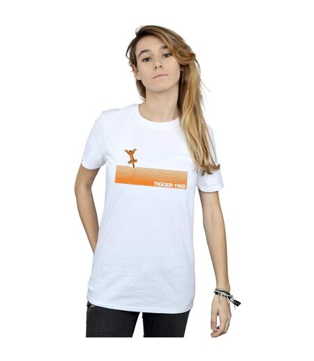 Disney Womens/Ladies Winnie The Pooh Tigger 1968 Cotton Boyfriend T-Shirt (Blanc) - UTBI47404