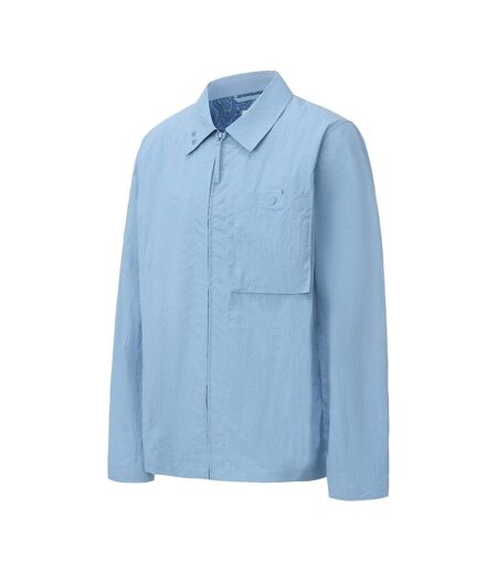 Mens Nylon Overshirt Mid Blue Pretty Green