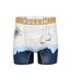 PULL IN Boxer Long Homme Microfibre EDENWEISS Blanc Beige-1