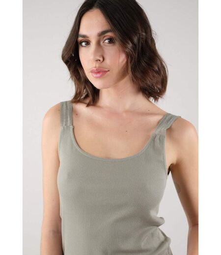 Débardeur en maille côtelée pour femme YLLA
