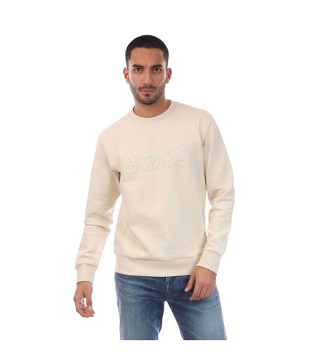 Sweat Motif/style Logo Homme Blanc Boss