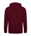 Mens full zip hoodie burgundy Awdis