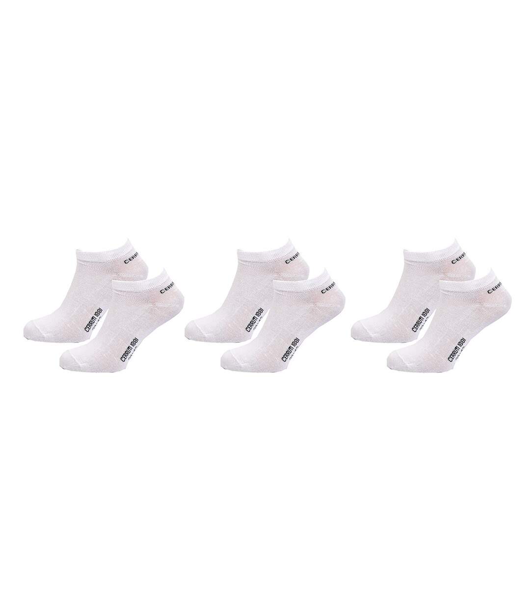 Chaussettes homme CERRUTI 1881 Confort et qualité -Assortiment modèles photos selon arrivages- Pack de 6 paires SNEAKERS CERRUTI Blanc-4