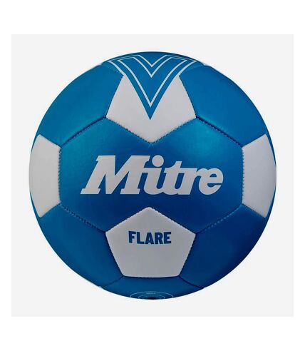 Ballon de foot flare taille 5 bleu fluo / blanc Mitre