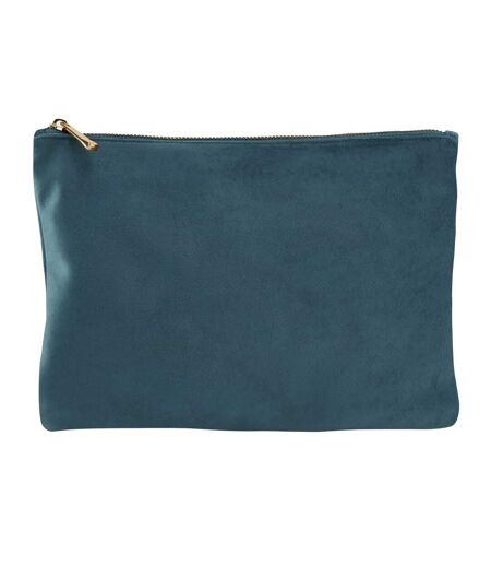 Plain Velvet Accessory Bag L Blue Topaz Bagbase