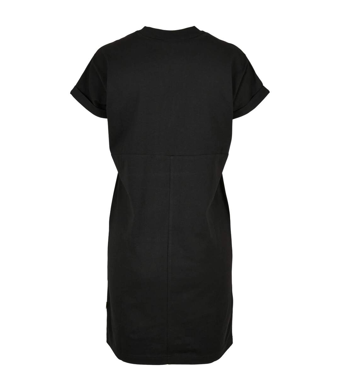 Womens/ladies Organic Cotton Cut-on T-shirt Dress Black Urban Classics-2