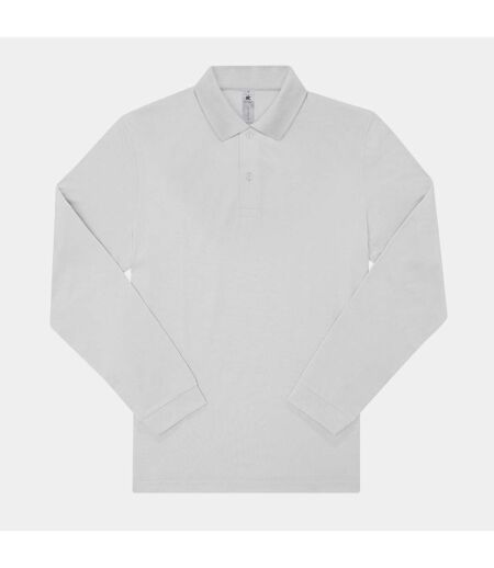 B&C Mens My Long-Sleeved Polo Shirt (White) - UTRW8971
