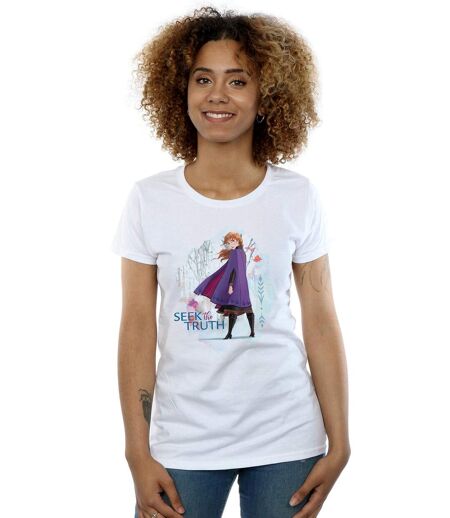 Disney T-shirt en coton Femmes/Dames Frozen 2 Anna Seek The Truth (Blanc) - UTBI21758