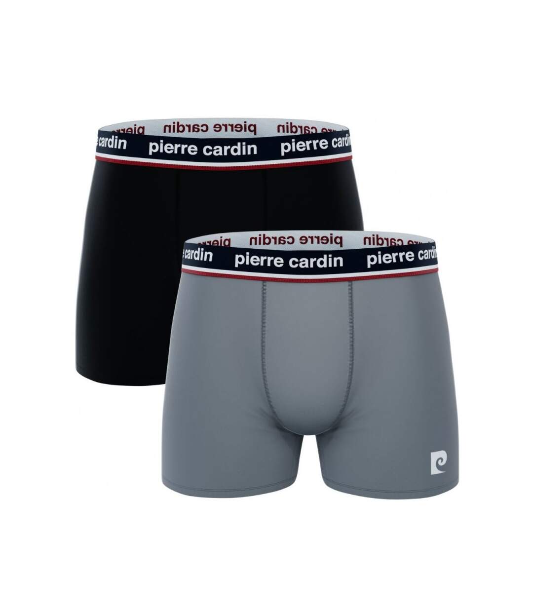 PIERRE CARDIN Lot de 2 Boxers Homme Coton BCX2FRAS2 Gris Noir