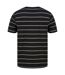 Front Row Mens Striped T-Shirt (Black/Khaki)