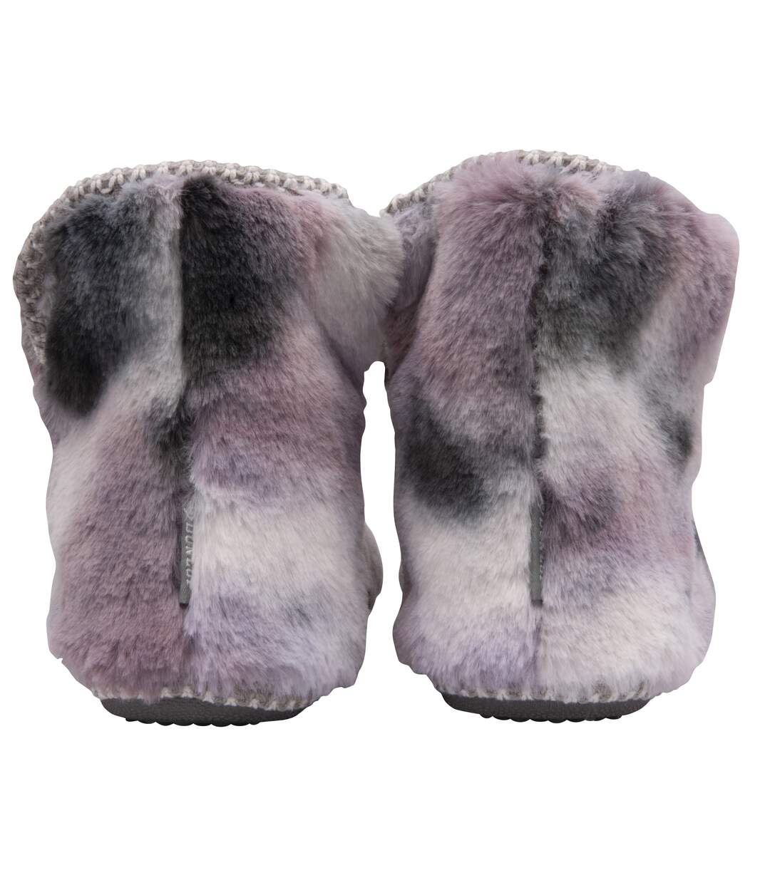 Pantoufles Botte Femme Fausse Fourrure avec Pompon-2