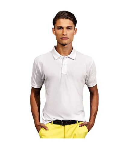 Asquith & Fox Mens Plain Short Sleeve Polo Shirt (White)