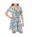 Robe Blanche/Bleu à Motifs Femme Vero Moda Easy - L