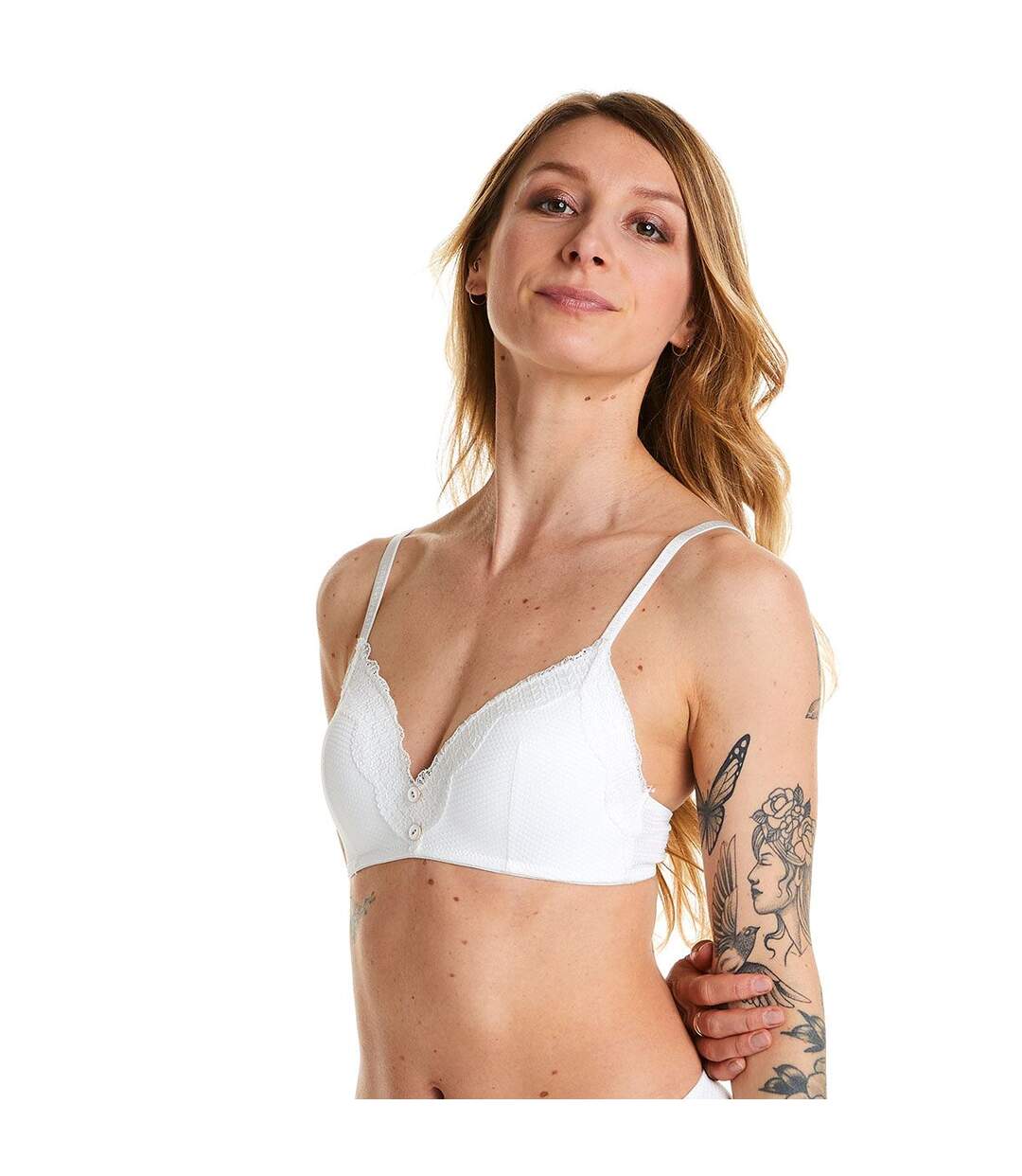 Soutien-gorge souple ivoire Eglantine