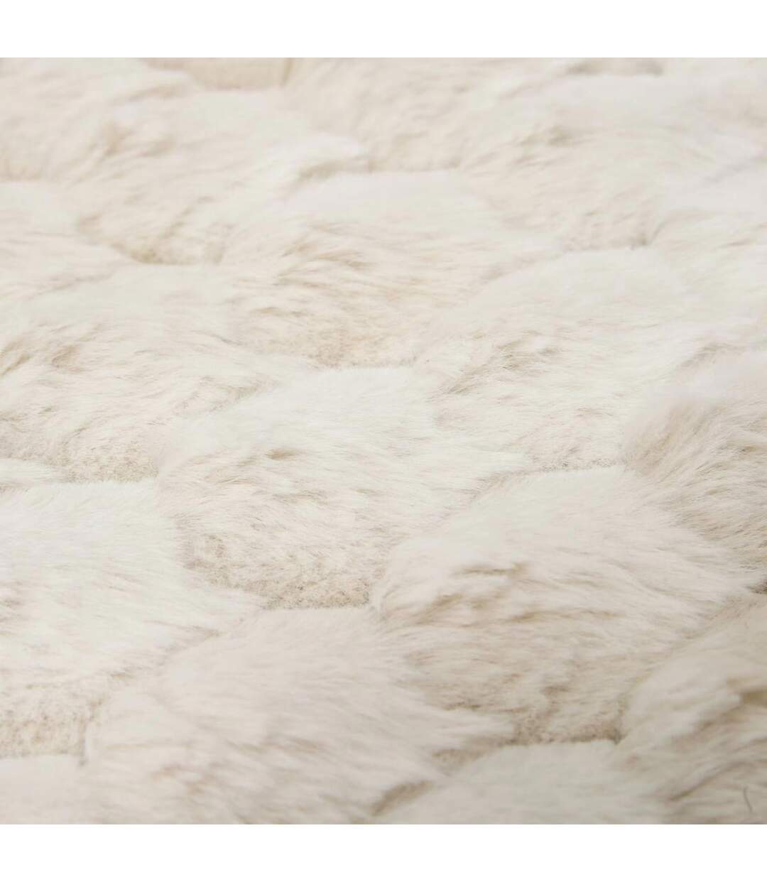 Tapis Imitation Fourrure Adriel 60x90cm Beige-3