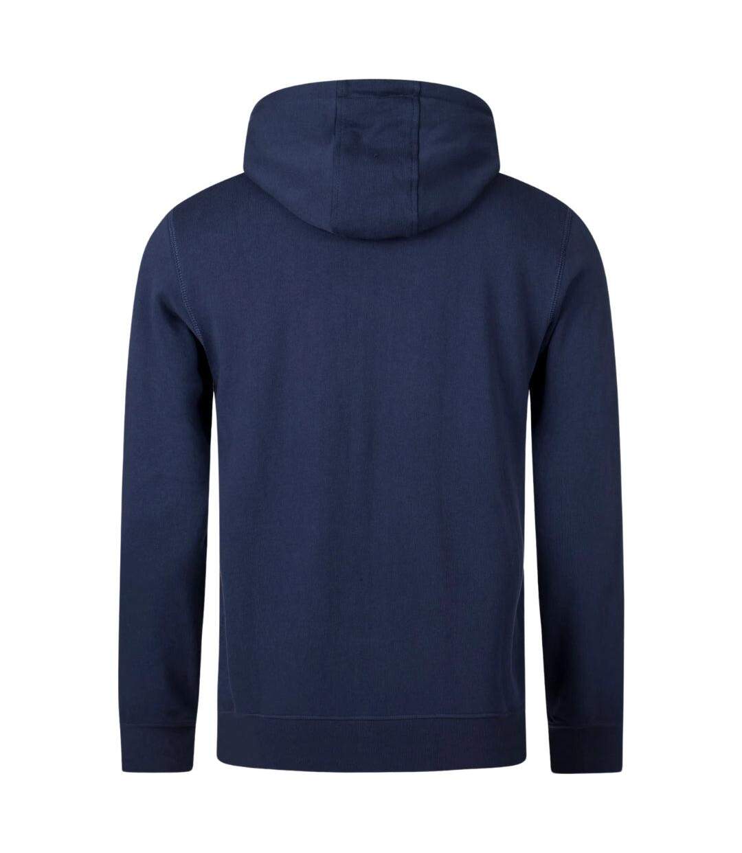 Mens Active Small Logo Full Zip Hoodie Navy Aquascutum-2