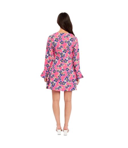 Robe Courte Motif/style Floral Fille Rose Wednesday