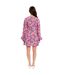 Robe Courte Motif/style Floral Fille Rose Wednesday-2