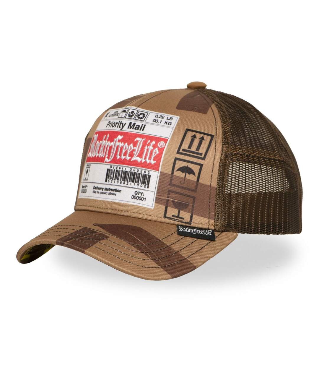 Casquette trucker imprimée avec filet Traveler Rock'n Free Life-1
