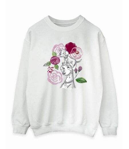 Disney - Sweat DALMATIANS FLOWERS - Femme (Blanc) - UTBI20161