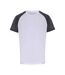 TriDri Mens Contrast Sleeve Performance T-shirt (White/Black Melange) - UTRW6533