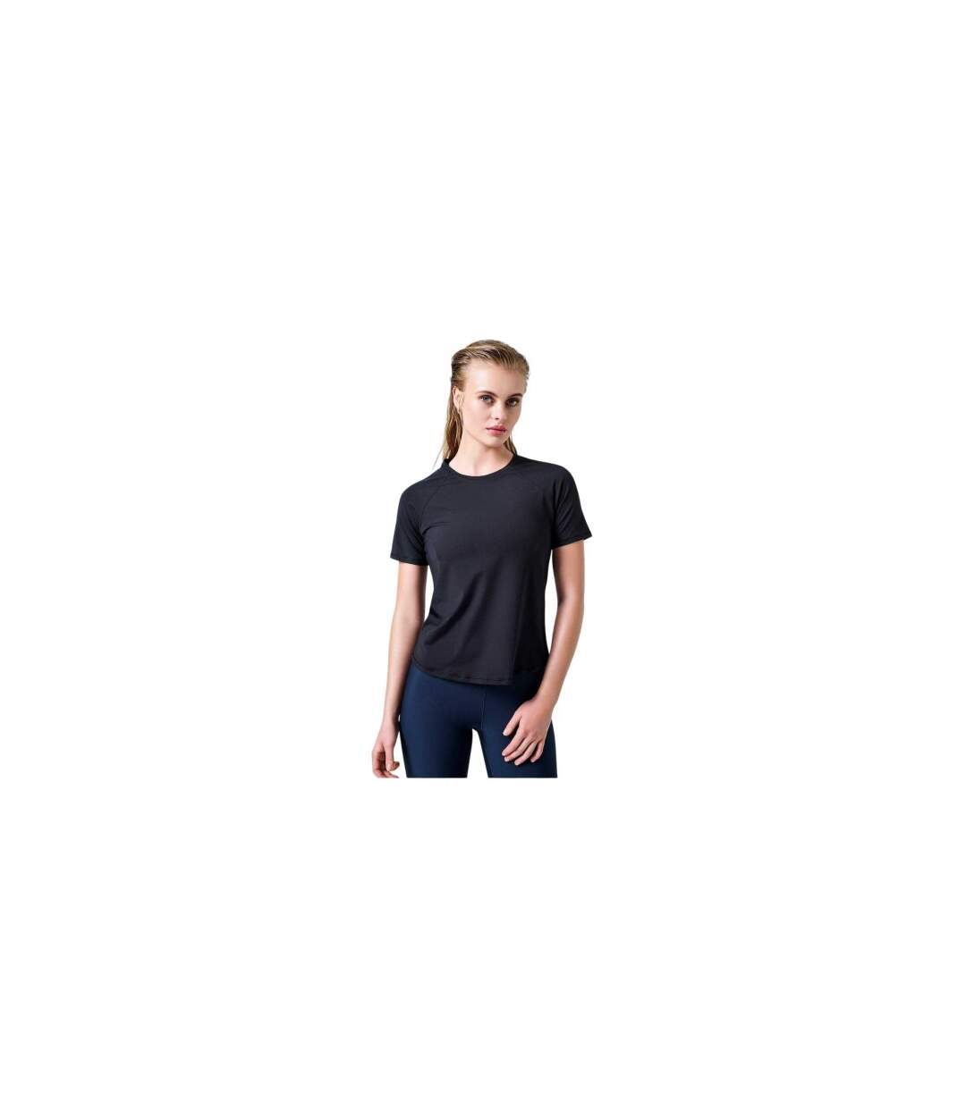 Womens/ladies Essential Performance Gym Top Black Casall-1