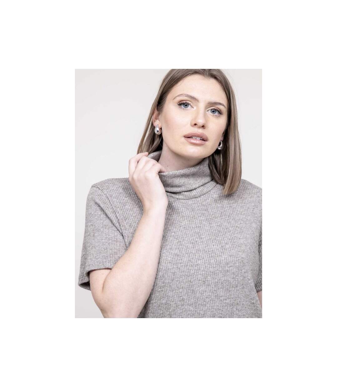 Top col roulé manche courte FORTUNA - Dona X Lisa-3