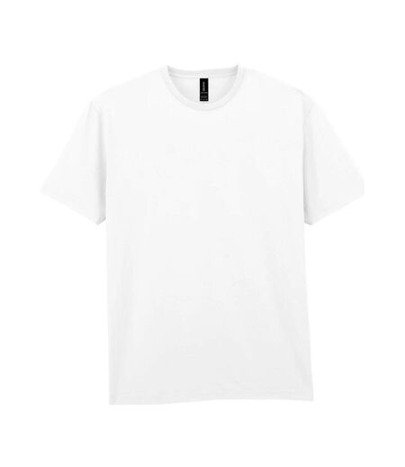T-shirt Uni Manches Courtes En Coton Homme Blanc Gildan