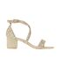 Sandales Style Lanières Femme Jaune Or Where´s That From-3