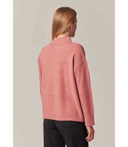 Pull femme col montant et épaule boutonnée FRIDA