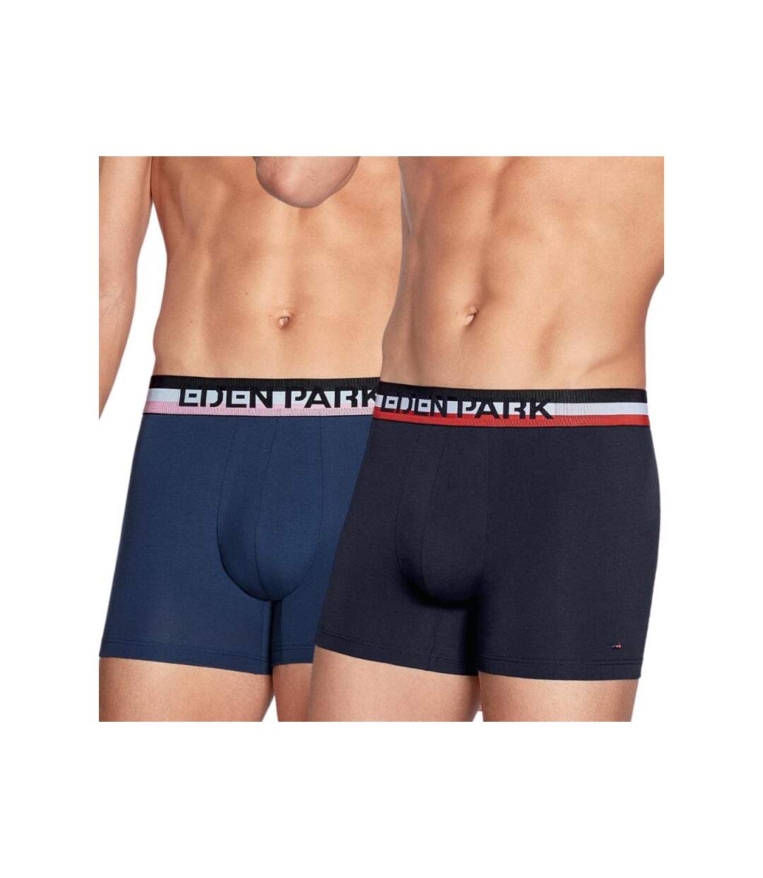 EDEN PARK Lot de 2 Boxers Homme Coton DUOTRICE Bleu Marine